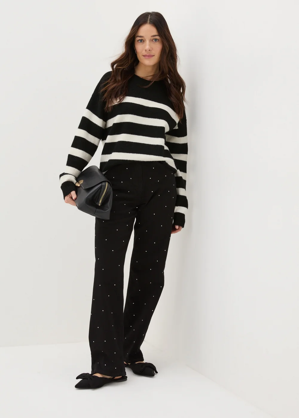 Black Stripe Soft Jumper - XS Image 2