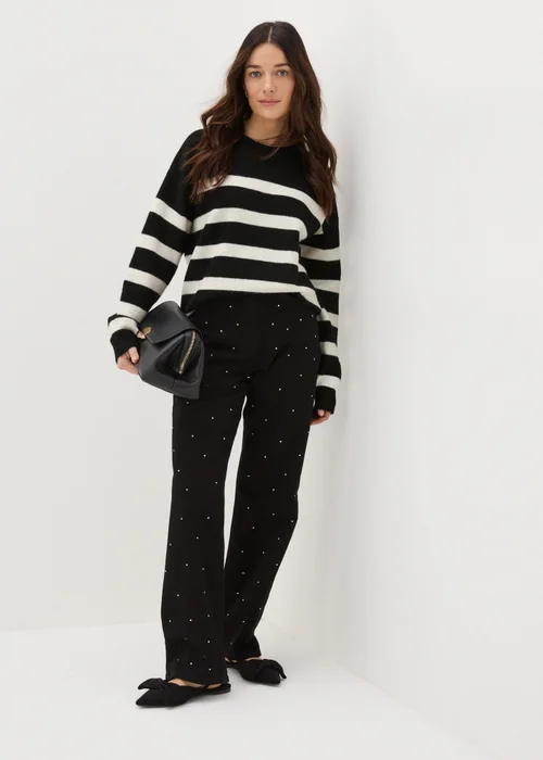 Black Stripe Soft Jumper - XS Image 2