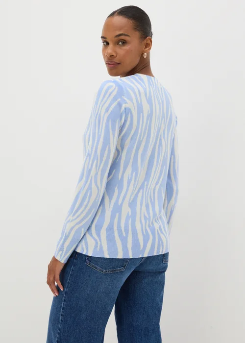 Blue Soft Zebra Print Jumper - 8 Image 2