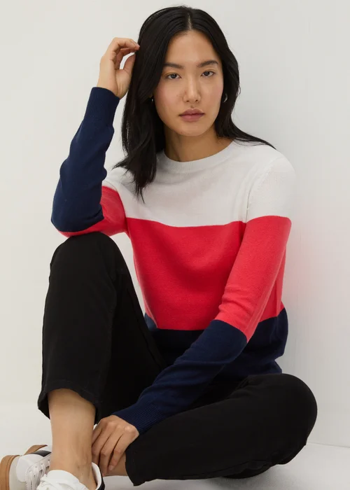 Coral Soft Stripe Jumper - 8 Image 1
