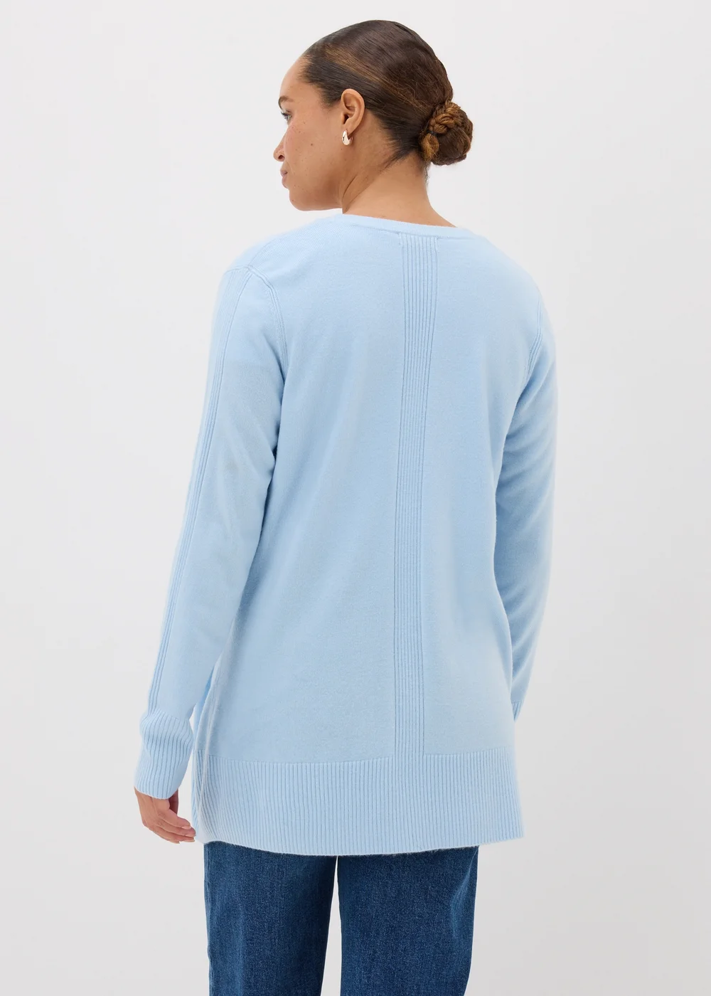 Pale Blue Ribbed Cardigan - 8 Image 2