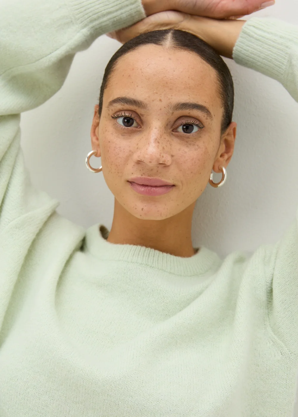 Green Crew Neck Knitted Jumper - XS Image 3