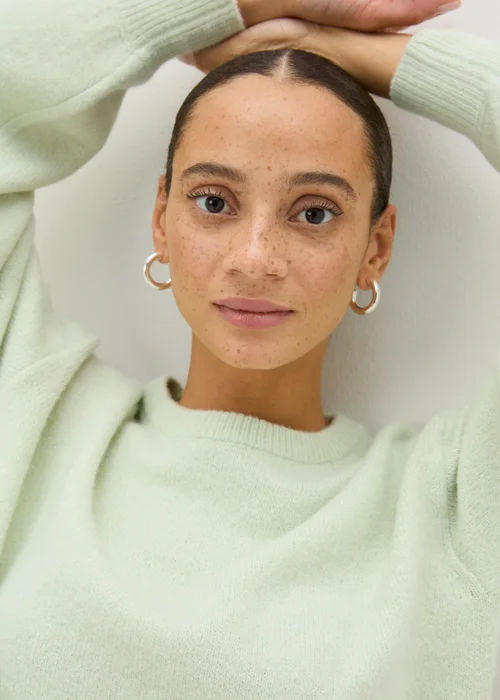 Green Crew Neck Knitted Jumper - XS Image 3