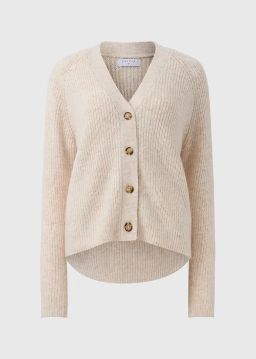 Cream V-Neck Cardigan - XS Image 4