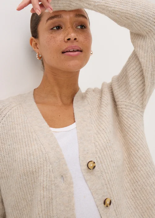 Cream V-Neck Cardigan - XS Image 2