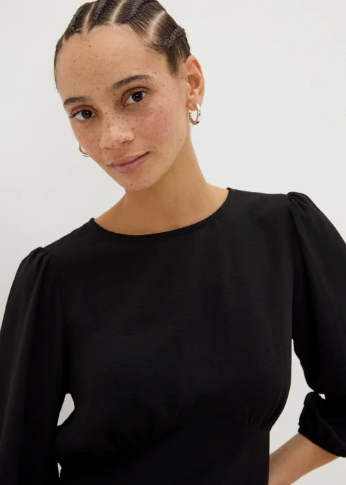 Black Empire Waist Blouse - 8 Image 3
