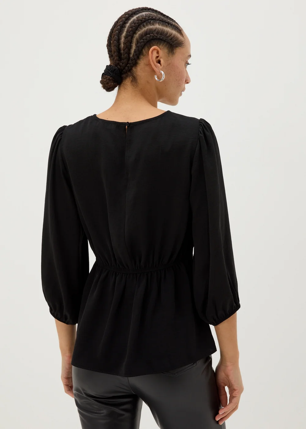 Black Empire Waist Blouse - 8 Image 2