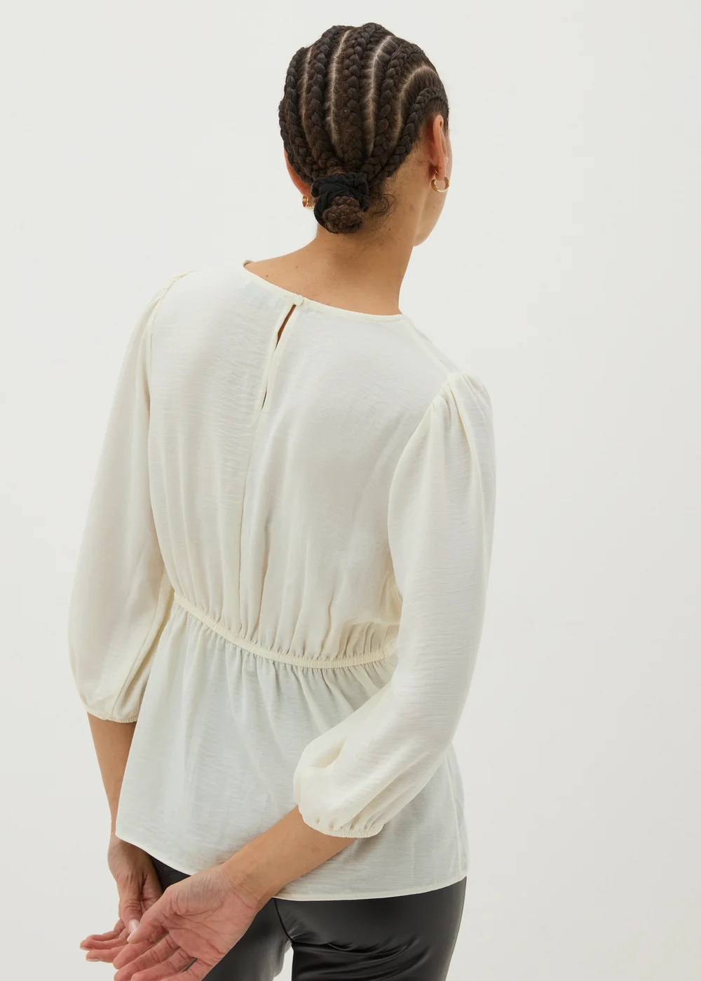 Cream 3/4 Sleeve Blouse - 8 Image 2