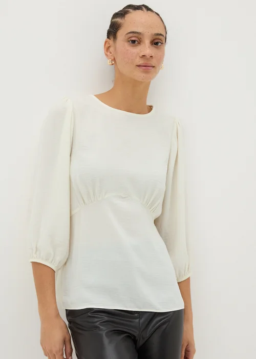 Cream 3/4 Sleeve Blouse - 8 Image 1