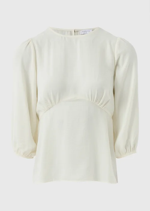 Cream 3/4 Sleeve Blouse - 8 Image 4