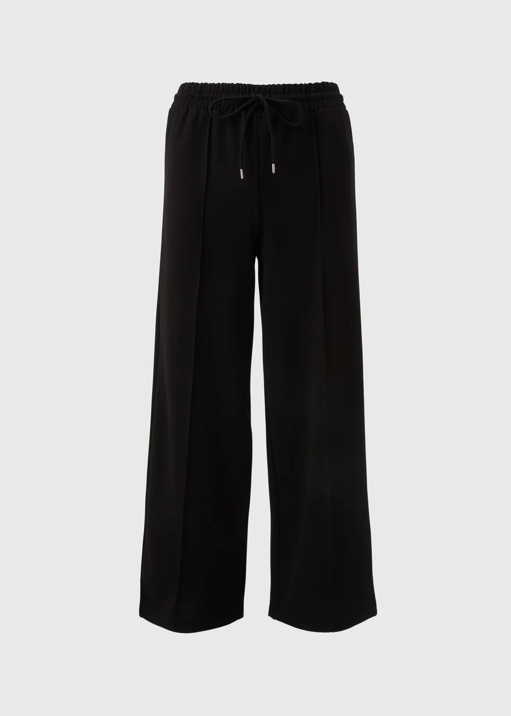 Black Front Seam Wide Leg Trousers - 8 Image 4