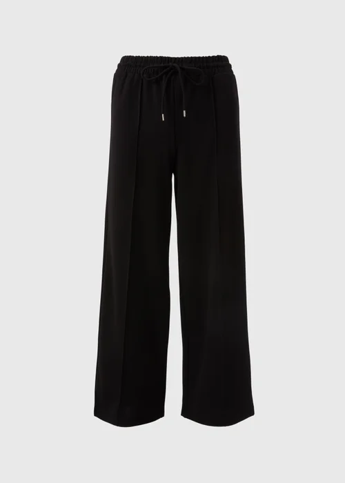 Black Front Seam Wide Leg Trousers - 8 Image 4