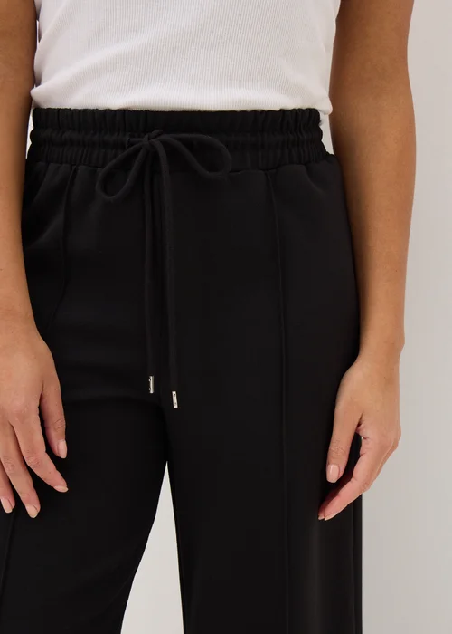 Black Front Seam Wide Leg Trousers - 8 Image 2
