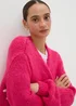 Bright Pink Lofty Knit Cardigan - XS Image 3