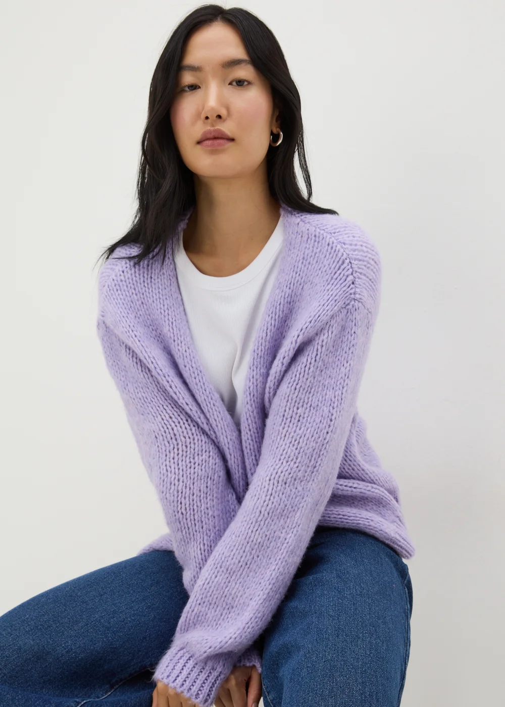Lilac Lofty Knit Cardigan - XS Image 1