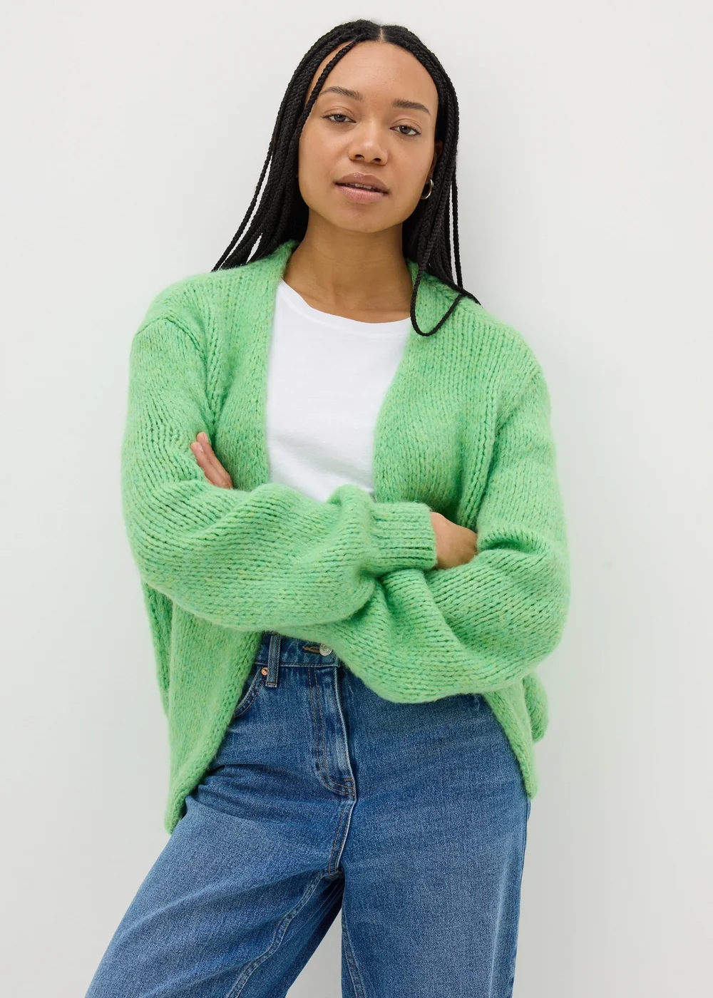 Green Lofty Knit Cardigan - XS Image 1