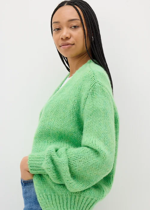 Green Lofty Knit Cardigan - XS Image 2