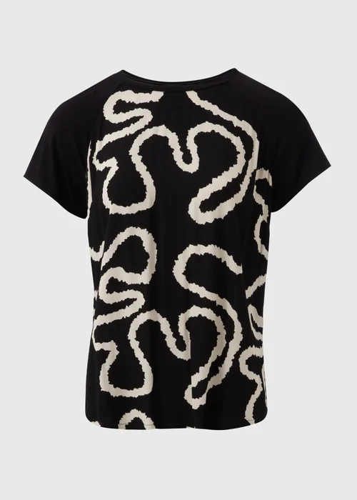 Et Vous Black Wiggle Woven front T-Shirt - Size 8 Image 4