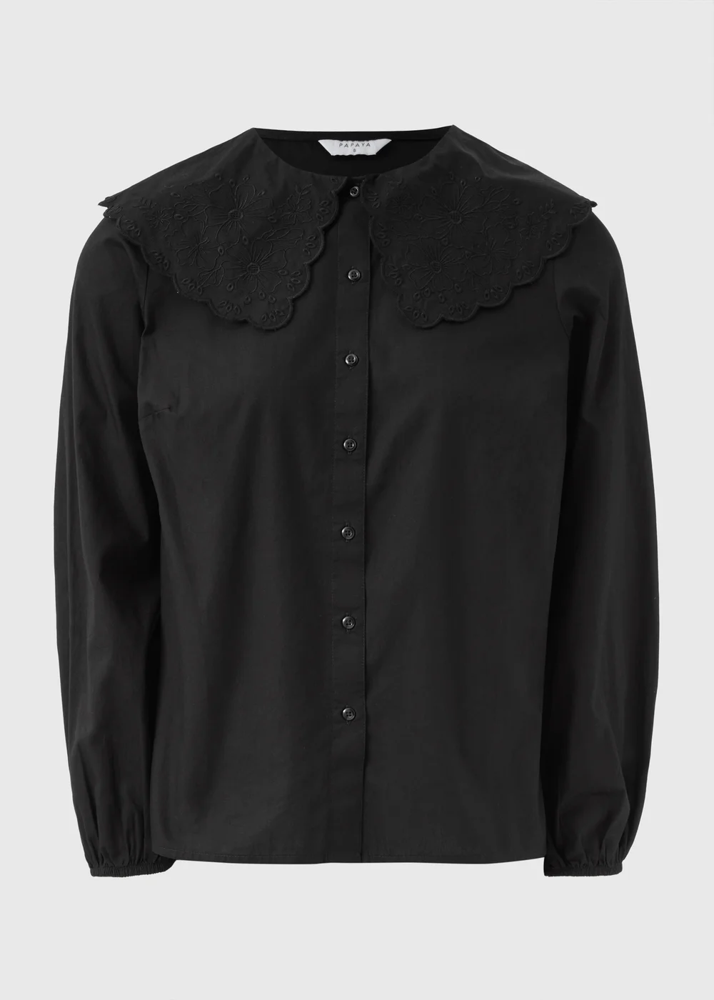 Black Embellished Collar Shirt - 8 Image 4