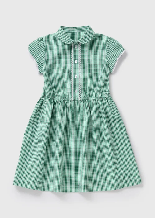Girls Green Gingham Traditional School Dress (3-13yrs) - 3 Yrs Image 1