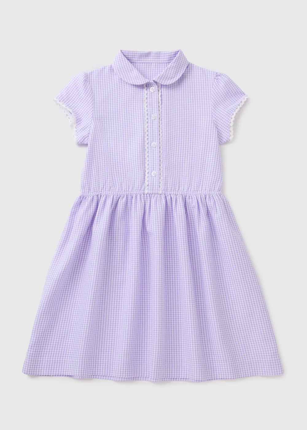 Girls Lilac Gingham Traditional School Dress (3-13yrs) - 3 Yrs Image 1