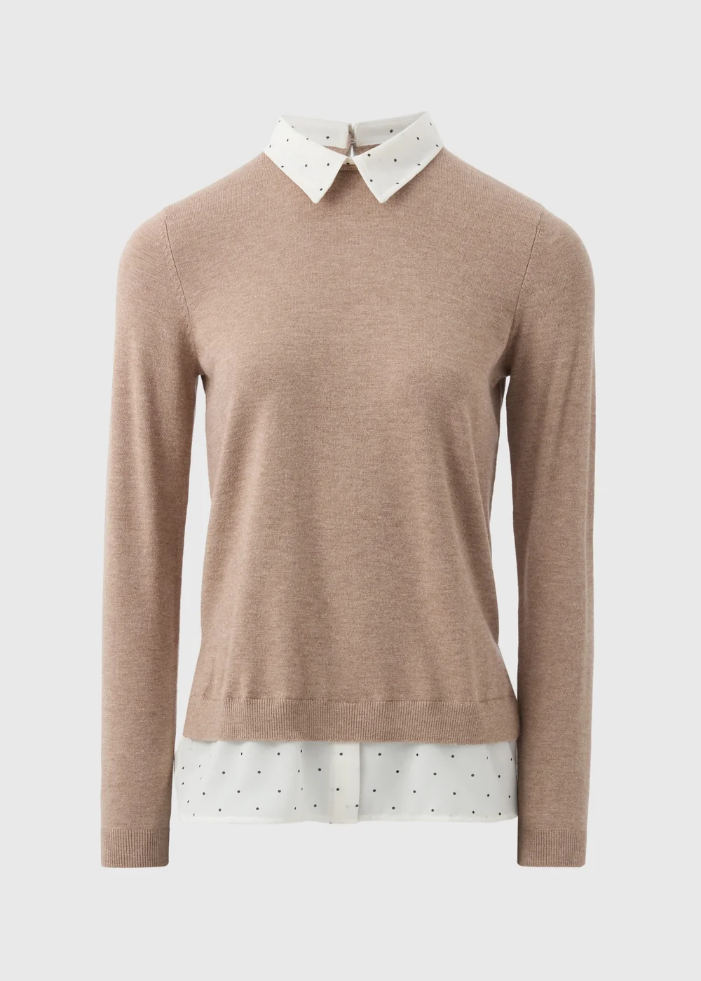 Et Vous Camel Spot Print Shirt Jumper - 8 Image 4