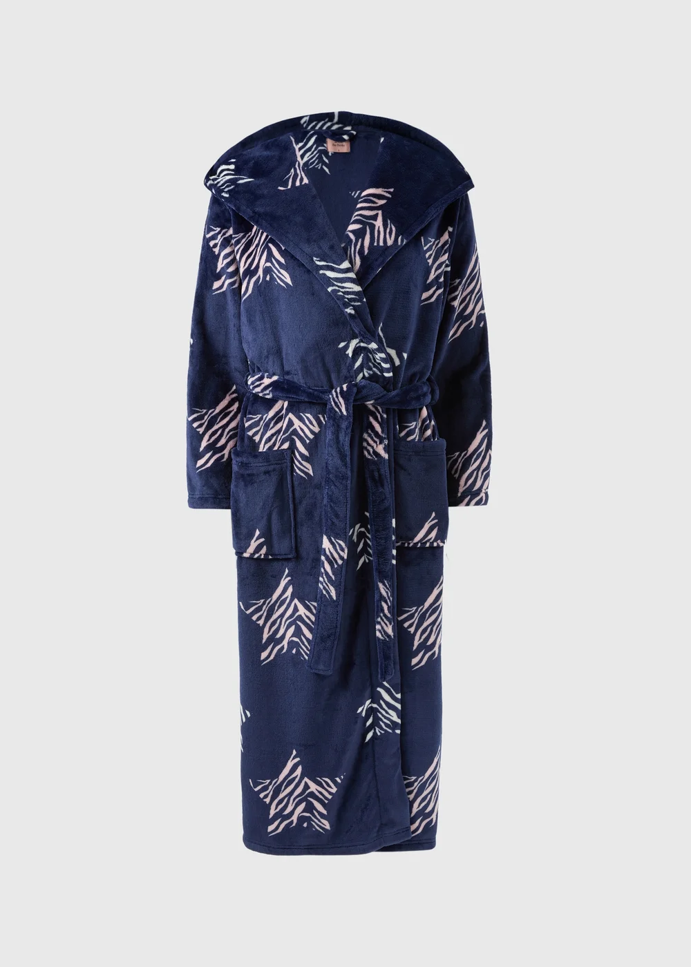 Navy Star Print Dressing Gown - Small Image 3
