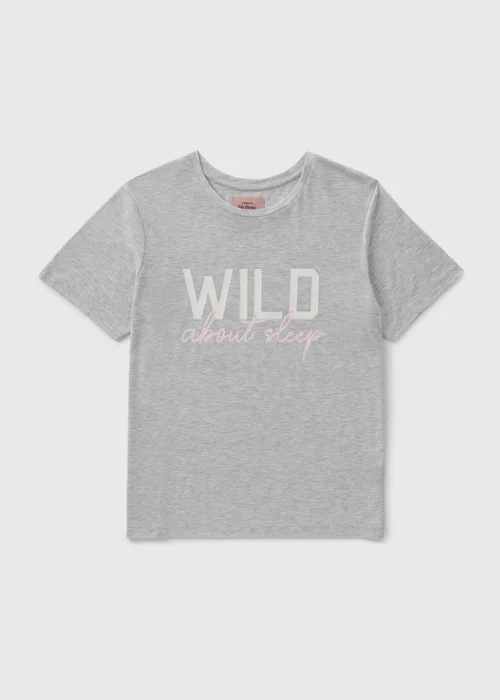 Grey Wild About Sleep Pyjama Top - Small Image 3