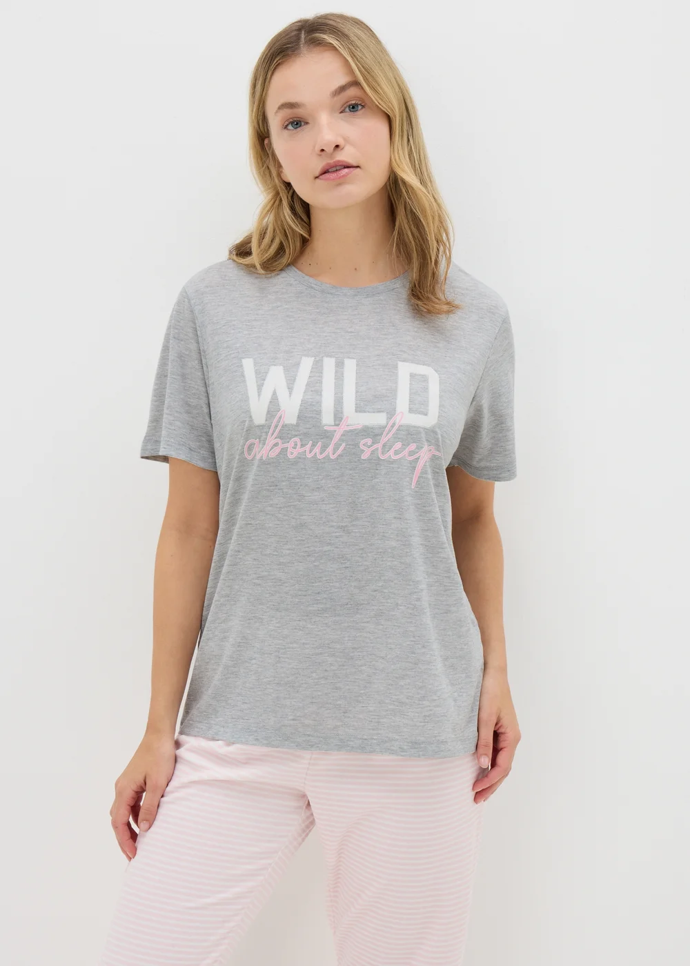 Grey Wild About Sleep Pyjama Top - Small Image 1