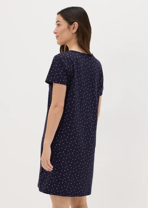 Navy Ditsy Heart Nightie - Extra small Image 2