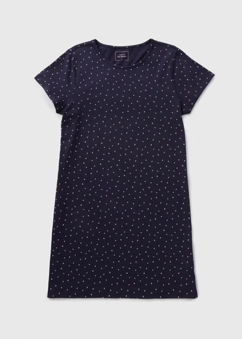 Navy Ditsy Heart Nightie - Extra small Image 3