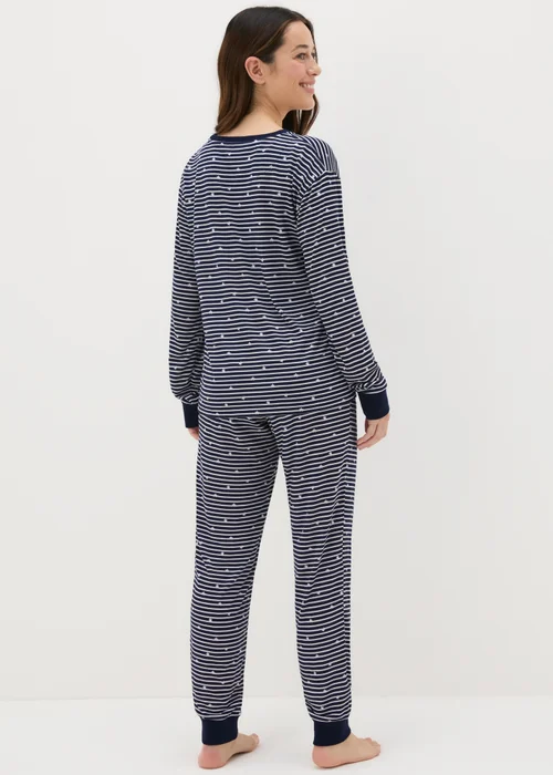 Navy Stripe & Star Pyjama Set - Extra small Image 2