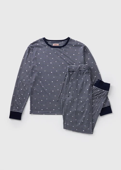 Navy Stripe & Star Pyjama Set - Extra small Image 3