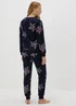 Navy Star Print Velour Pyjama Set - Extra small Image 2
