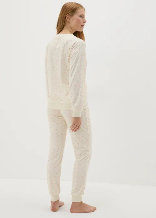 Cream Spot Print Velour Lounge Set - Extra small Image 2