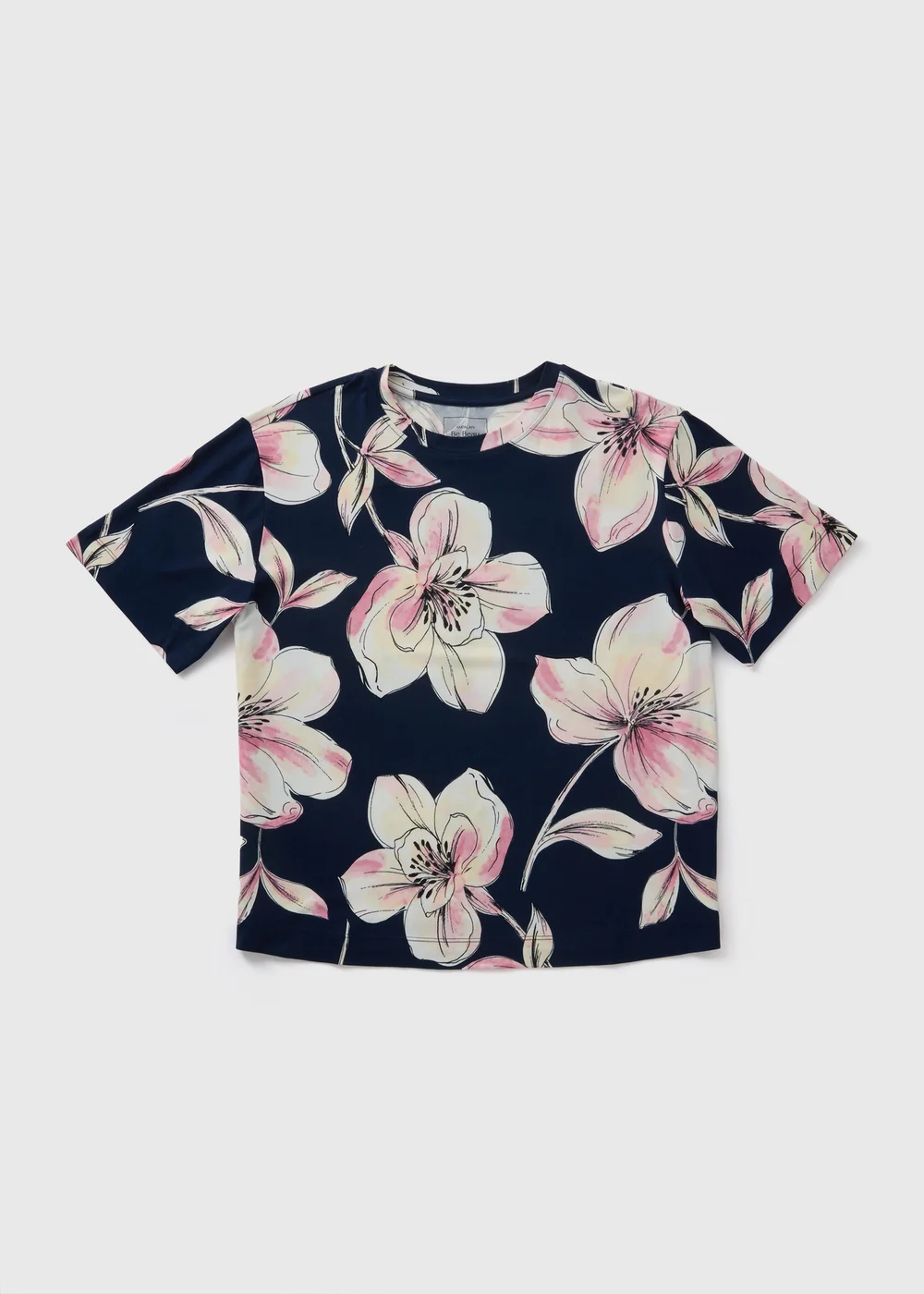 Navy Floral Pyjama Top - Extra small Image 3
