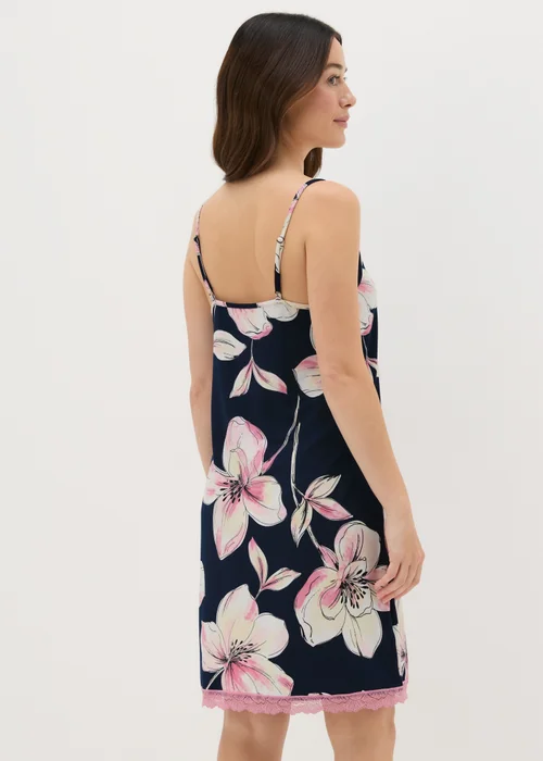 Navy Floral Chemise Nightie - Extra small Image 2