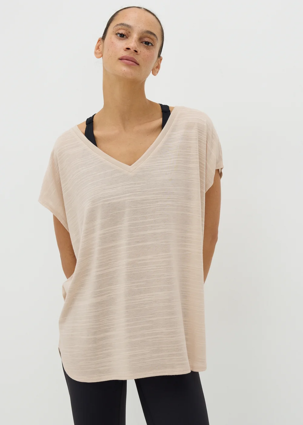 Souluxe Stone V-Neck T-Shirt - S Image 1