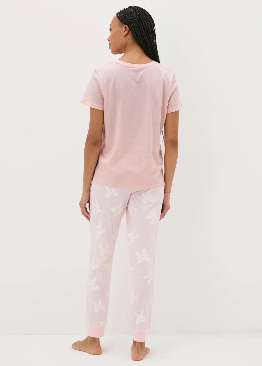 Pink Bow Print Pyjama Set - Extra small Image 2