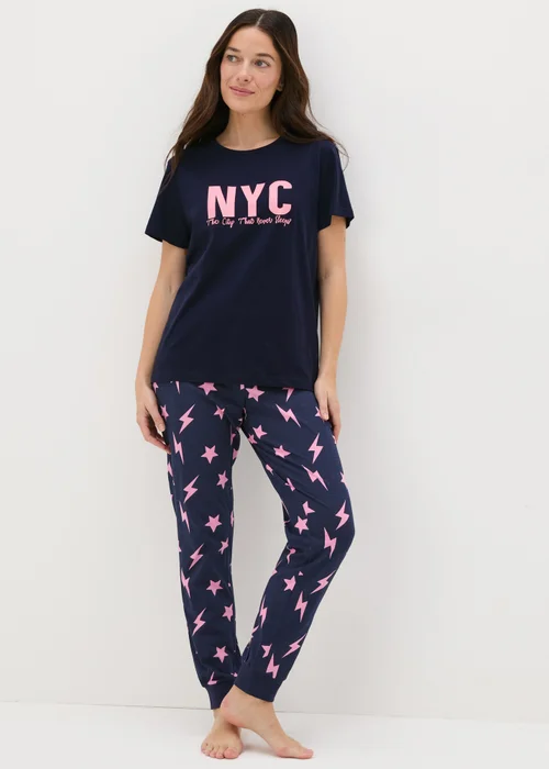 Navy NYC Pyjama Set - Extra small Image 1