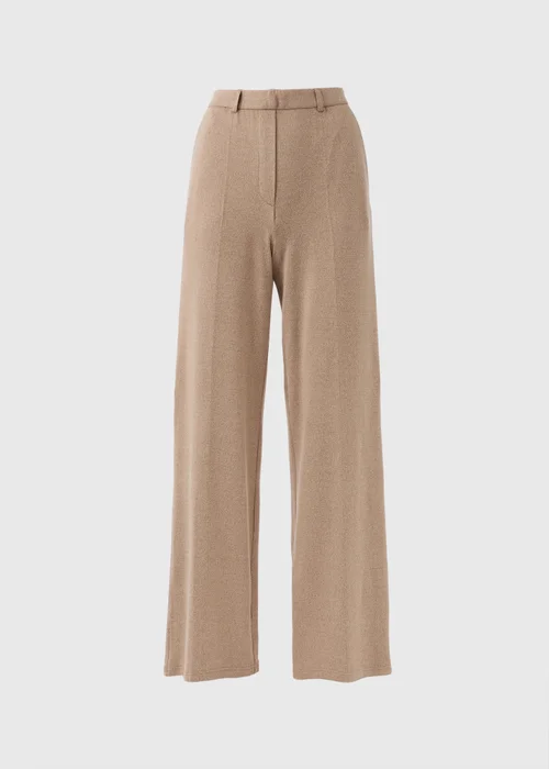 Et Vous Camel Wide Leg Co Ord Trousers - Size 8 Image 4