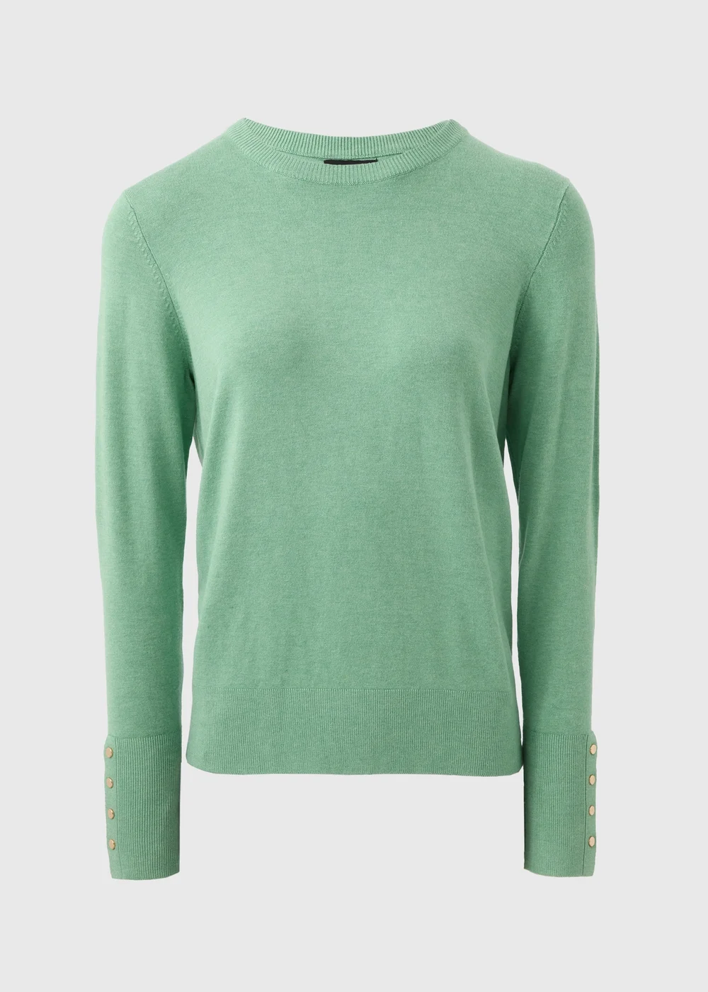 Et Vous Light Green Round Neck Jumper - 8 Image 4