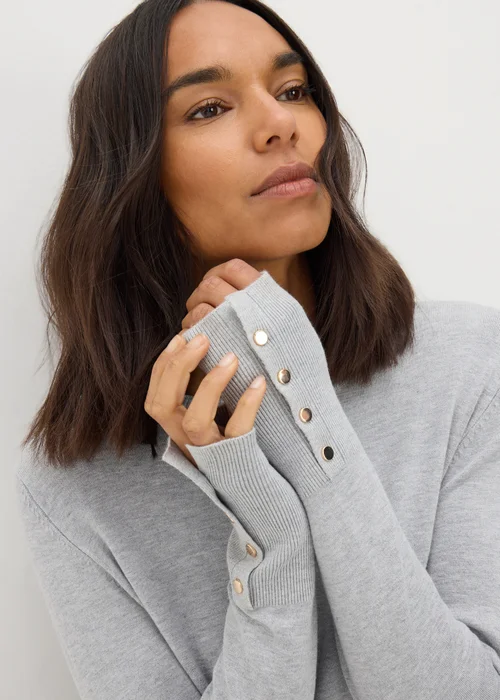 Et Vous Grey Round Neck Jumper - 8 Image 2