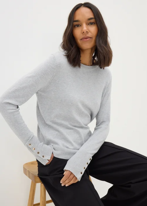 Et Vous Grey Round Neck Jumper - 8 Image 1