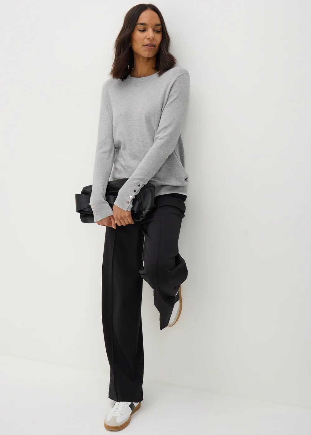 Et Vous Grey Round Neck Jumper - 8 Image 3