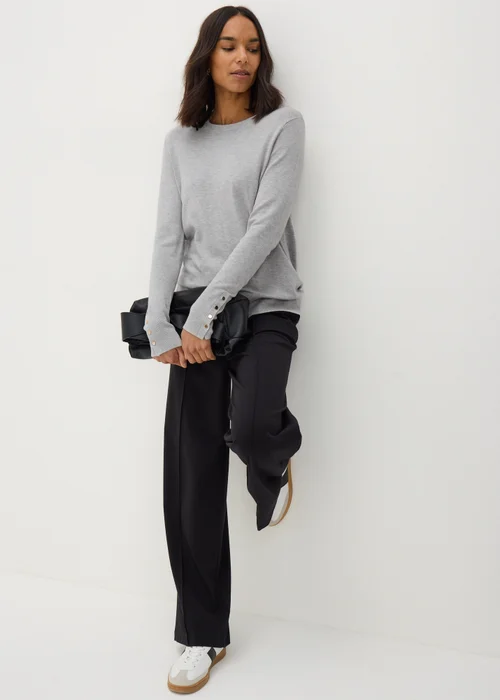 Et Vous Grey Round Neck Jumper - 8 Image 3