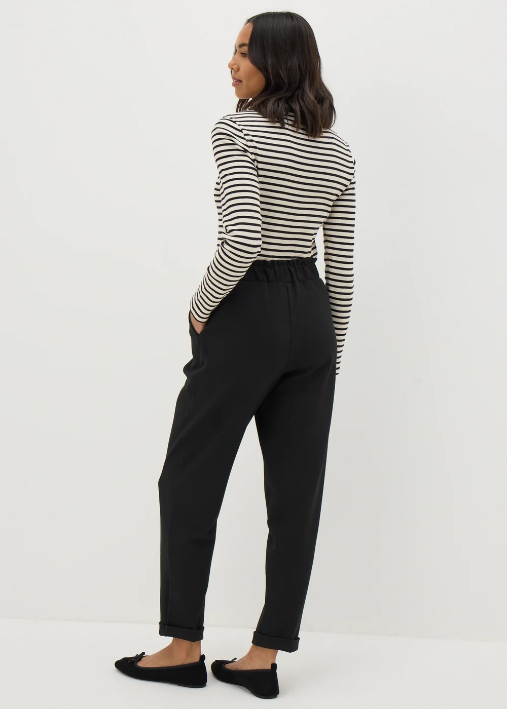 Et Vous Black Tapered Ponte Trousers - 10 Image 2
