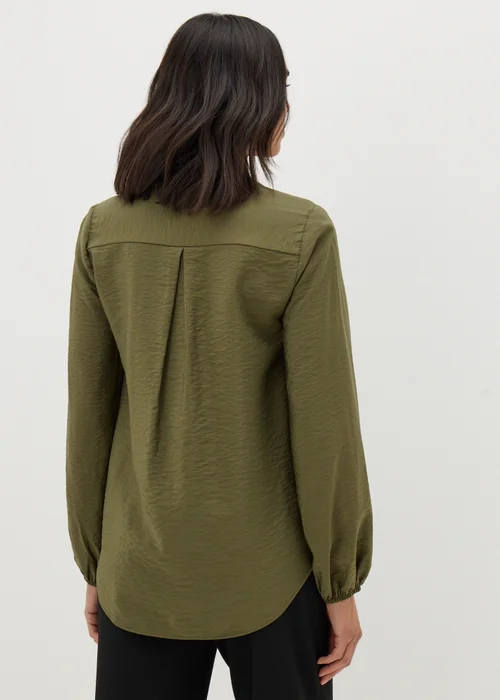 Et Vous Khaki Zip Front Blouse - 8 Image 3