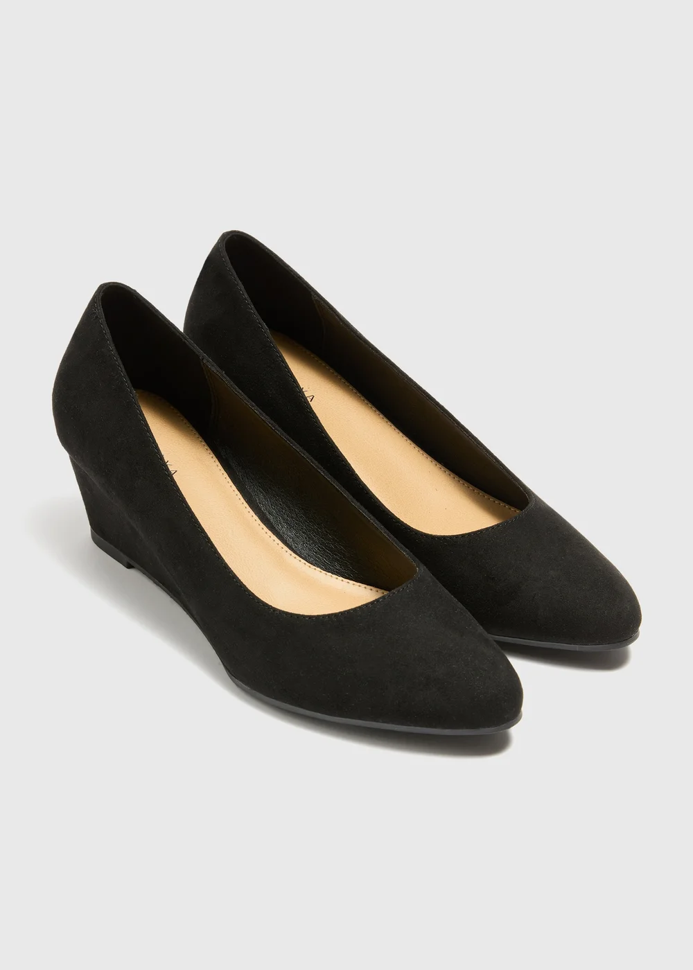 Black Wedge Court Heels - 6 Image 1