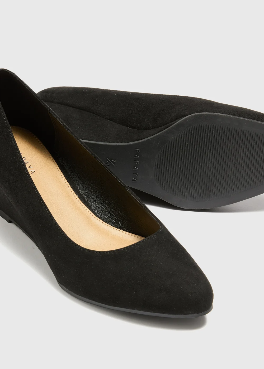 Black Wedge Court Heels - 6 Image 2